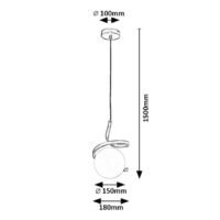 72126-100 Pendul Glob Auriu Rabalux Sarabi 20W