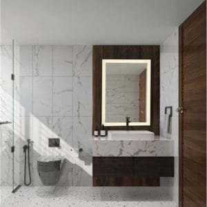 Oglinda pentru baie cu LED și dezaburire - sistem touch Nova Luce DECA 80 cm