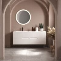Oglinda rotundă cu LED și dezaburire + sistem touch perfectă pentru machiaj Nova Luce URAL, diametru 60 cm