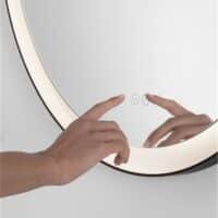 Oglinda rotundă cu LED și dezaburire + sistem touch perfectă pentru machiaj Nova Luce URAL, diametru 60 cm