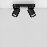Plafoniera cu două spoturi LED negre Nova Luce Amecy GU10 2x10W