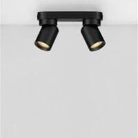 Plafoniera cu două spoturi LED negre Nova Luce Amecy GU10 2x10W