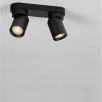 Plafoniera cu două spoturi LED negre Nova Luce Amecy GU10 2x10W