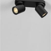 Plafoniera cu două spoturi LED negre Nova Luce Amecy GU10 2x10W