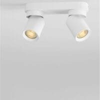 Plafoniera cu două spoturi LED albe Nova Luce Amecy GU10 2x10W