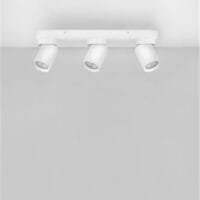 Plafonieră cu trei spoturi LED albe Nova Luce Amecy GU10 3x10W