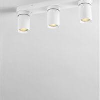 Plafonieră cu trei spoturi LED albe Nova Luce Amecy GU10 3x10W