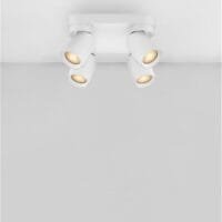 Plafonieră cu patru spoturi LED albe Nova Luce Amecy GU10 4x10W