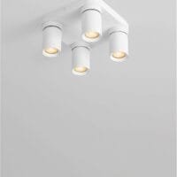 Plafonieră cu patru spoturi LED albe Nova Luce Amecy GU10 4x10W