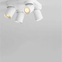 Plafonieră cu patru spoturi LED albe Nova Luce Amecy GU10 4x10W