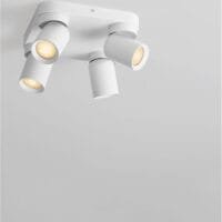 Plafonieră cu patru spoturi LED albe Nova Luce Amecy GU10 4x10W