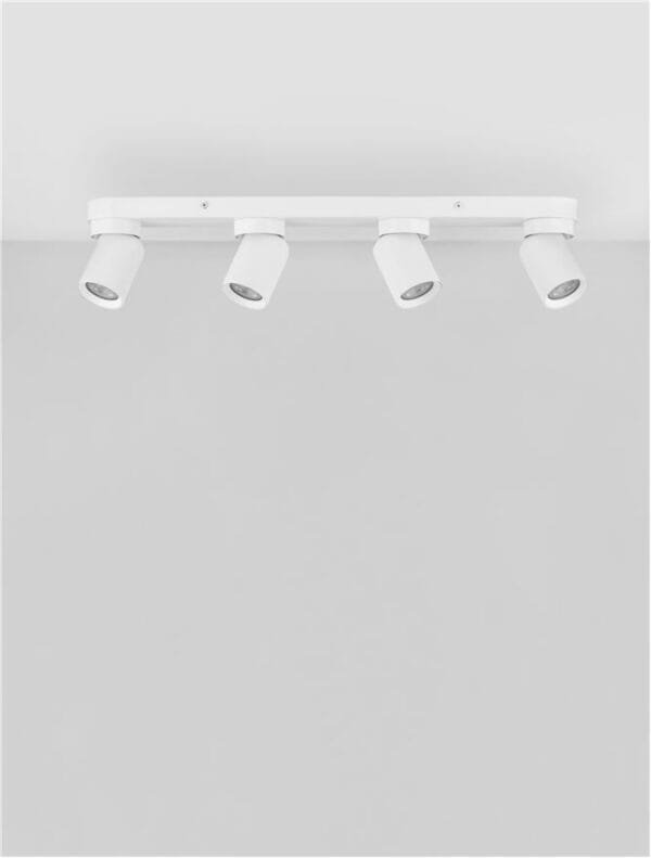 Șină cu patru spoturi LED albe Nova Luce Amecy GU10 4x10W