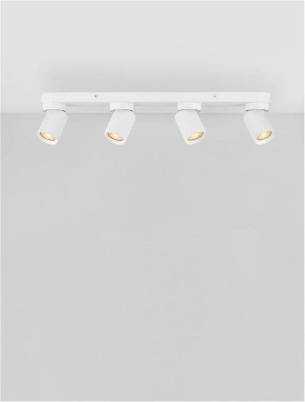 Șină cu patru spoturi LED albe Nova Luce Amecy GU10 4x10W
