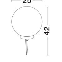 Lampă de grădină Nova Luce Moon 12W D25