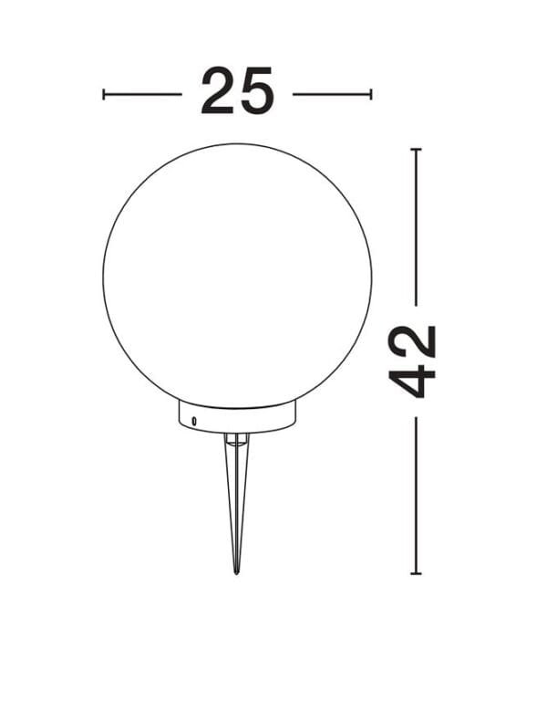 Lampă de grădină Nova Luce Moon 12W D25
