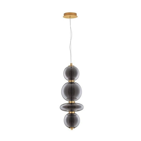 Pendul auriu-fumuriu dimabil Nova Luce Navi 20W