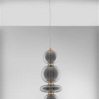 Pendul auriu-fumuriu dimabil Nova Luce Navi 20W