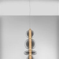 Pendul auriu-fumuriu dimabil Nova Luce Navi 20W