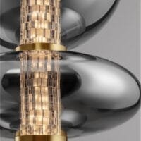 Pendul auriu-fumuriu dimabil Nova Luce Navi 20W