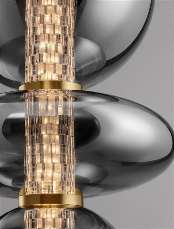 Pendul auriu-fumuriu dimabil Nova Luce Navi 20W
