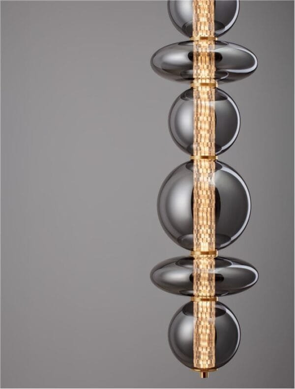 Pendul auriu-fumuriu dimabil Nova Luce Navi 27W