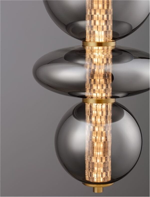 Pendul auriu-fumuriu dimabil Nova Luce Navi 27W