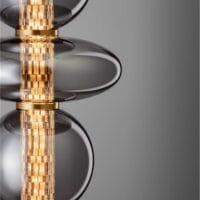 Pendul auriu-fumuriu dimabil Nova Luce Navi 27W