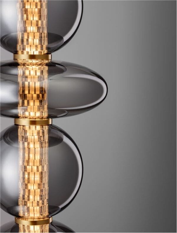 Pendul auriu-fumuriu dimabil Nova Luce Navi 27W