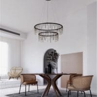 Lustră LED modernă neagră Nova Luce Stellar 41W dimabila