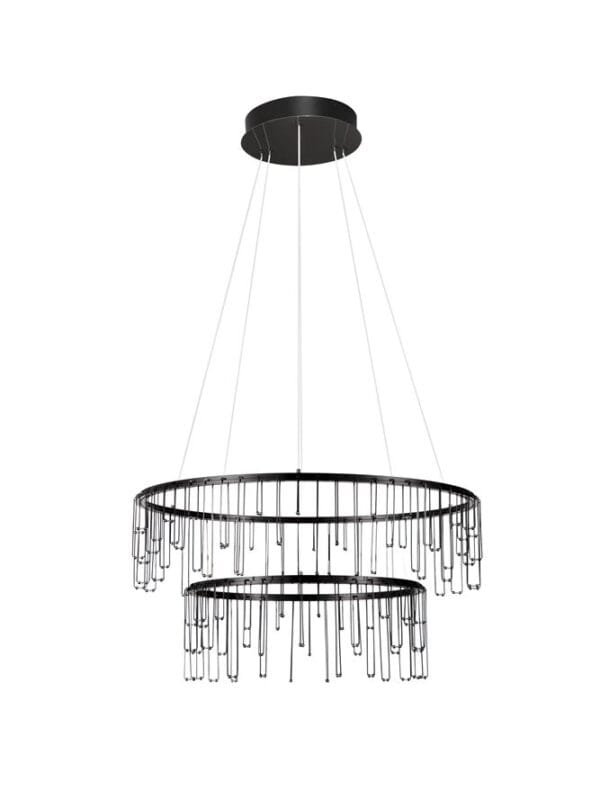 Lustră LED modernă neagră Nova Luce Stellar 41W dimabila
