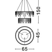 Lustră LED modernă neagră Nova Luce Stellar 41W dimabila