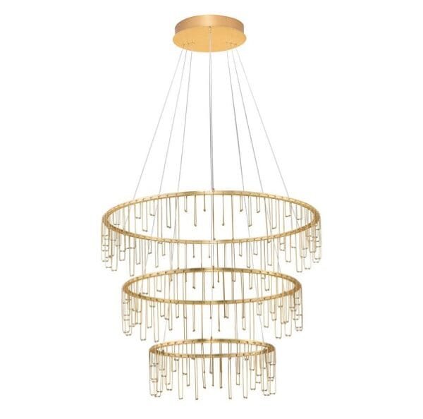 Lustră LED modernă aurie Nova Luce Stellar 72W Dimabilă
