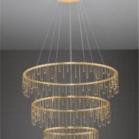 Lustră LED modernă aurie Nova Luce Stellar 72W Dimabilă