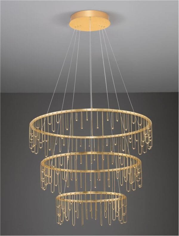 Lustră LED modernă aurie Nova Luce Stellar 72W Dimabilă