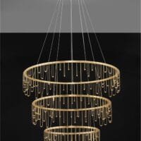 Lustră LED modernă aurie Nova Luce Stellar 72W Dimabilă