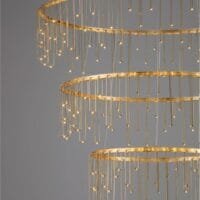 Lustră LED modernă aurie Nova Luce Stellar 72W Dimabilă