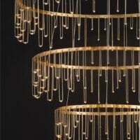 Lustră LED modernă aurie Nova Luce Stellar 72W Dimabilă