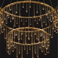 Lustră LED modernă aurie Nova Luce Stellar 72W Dimabilă