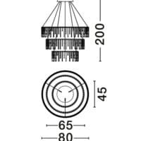 Lustră LED modernă aurie Nova Luce Stellar 72W Dimabilă