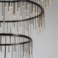 Lustră LED modernă neagră Nova Luce Stellar 72W Dimabilă