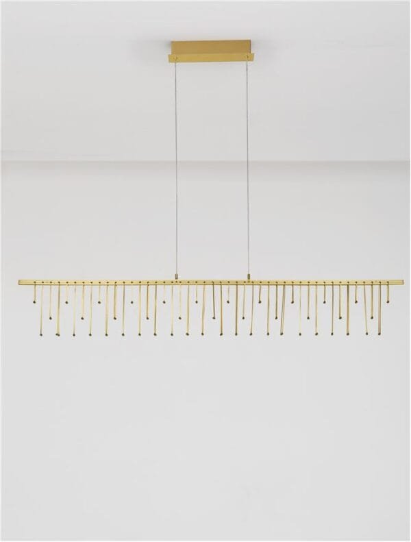 Pendul LED modern auriu Nova Luce Stellar 17W Dimabil