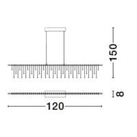 Pendul LED modern negru Nova Luce Stellar 17W Dimabil