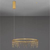 Lustră LED modernă aurie Nova Luce Stellar 26W Dimabilă