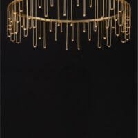 Lustră LED modernă aurie Nova Luce Stellar 26W Dimabilă