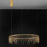 Lustră LED modernă aurie Nova Luce Stellar 31W Dimabilă