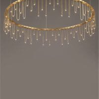Lustră LED modernă aurie Nova Luce Stellar 31W Dimabilă