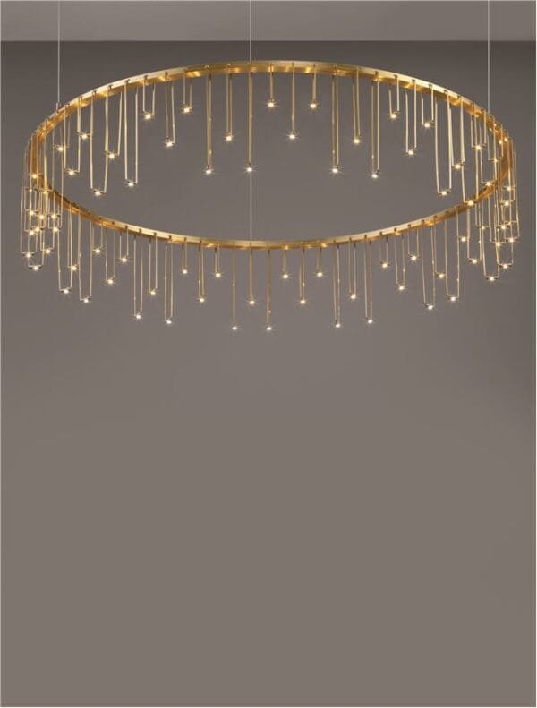 Lustră LED modernă aurie Nova Luce Stellar 31W Dimabilă