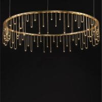 Lustră LED modernă aurie Nova Luce Stellar 31W Dimabilă