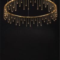 Lustră LED modernă aurie Nova Luce Stellar 31W Dimabilă
