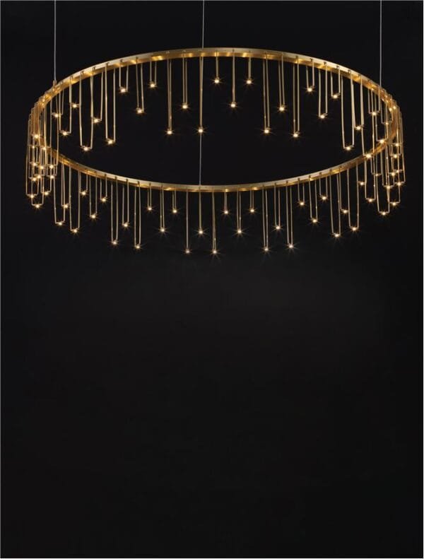 Lustră LED modernă aurie Nova Luce Stellar 31W Dimabilă